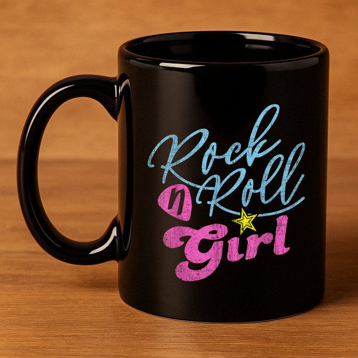 Rock N Roll Girl Purple Darla 11oz C Handle Ceramic Mug