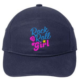 Rock N Roll Girl Cute Gift 7-Panel Snapback Hat