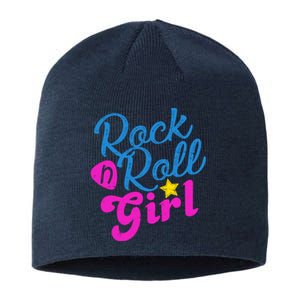 Rock N Roll Girl Cute Gift Sustainable Beanie