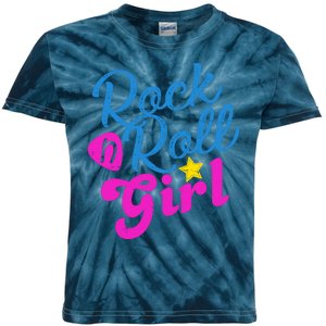 Rock N Roll Girl Cute Gift Kids Tie-Dye T-Shirt