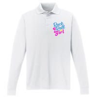 Rock N Roll Girl Cute Gift Performance Long Sleeve Polo