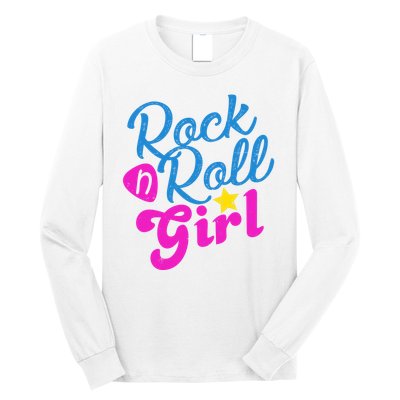 Rock N Roll Girl Cute Gift Long Sleeve Shirt