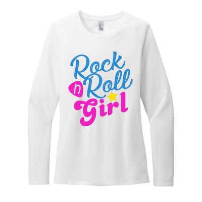 Rock N Roll Girl Cute Gift Womens CVC Long Sleeve Shirt