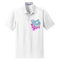 Rock N Roll Girl Cute Gift Dry Zone Grid Polo