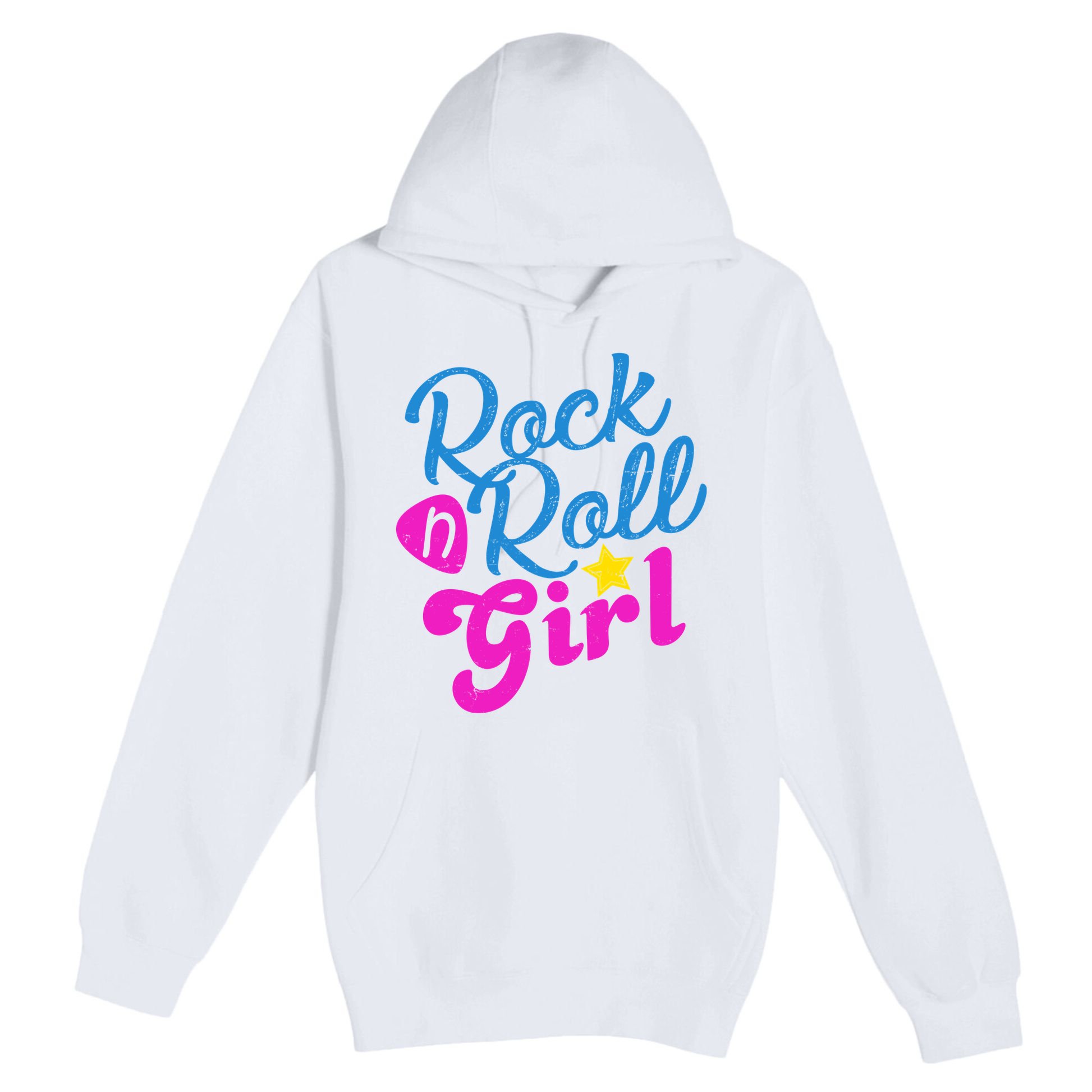 Rock N Roll Girl Cute Gift Premium Pullover Hoodie