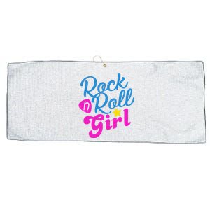 Rock N Roll Girl Cute Gift Large Microfiber Waffle Golf Towel