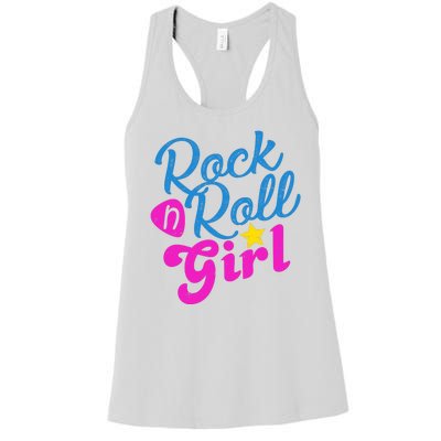 Rock N Roll Girl Cute Gift Women's Racerback Tank