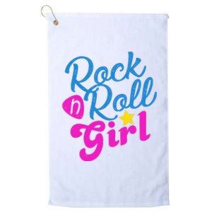 Rock N Roll Girl Cute Gift Platinum Collection Golf Towel