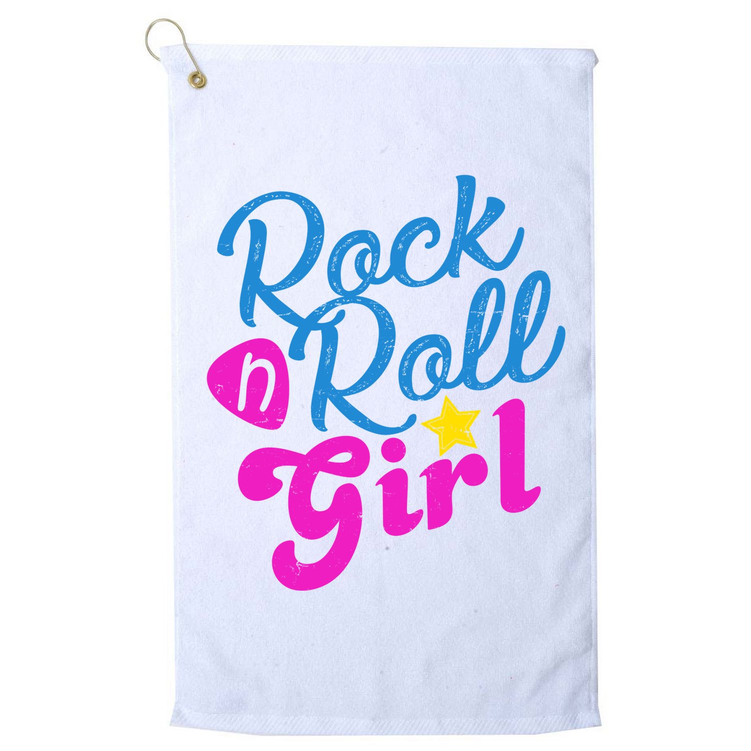 Rock N Roll Girl Cute Gift Golf Towel