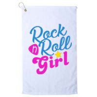 Rock N Roll Girl Cute Gift Platinum Collection Golf Towel