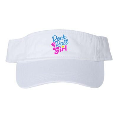 Rock N Roll Girl Cute Gift Valucap Bio-Washed Visor