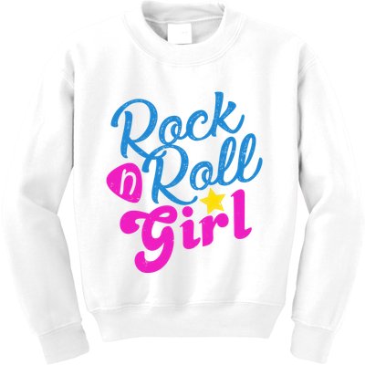 Rock N Roll Girl Cute Gift Kids Sweatshirt