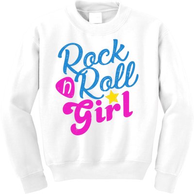 Rock N Roll Girl Cute Gift Kids Sweatshirt