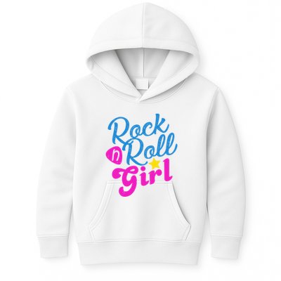 Rock N Roll Girl Cute Gift Kids Hoodie
