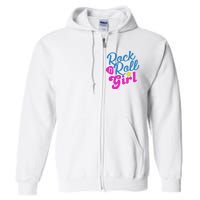 Rock N Roll Girl Cute Gift Full Zip Hoodie