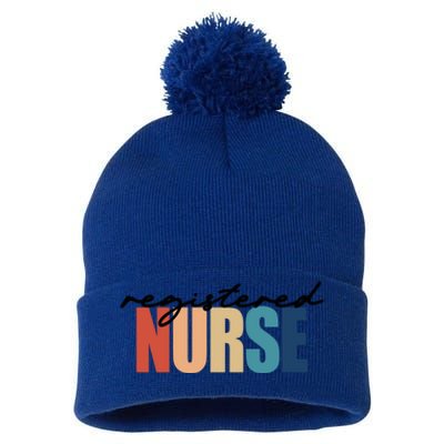 Registered Nurse Rn Nursing Funny Gift Pom Pom 12in Knit Beanie