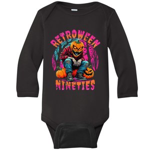 Retroween Nineties Retro Grunge Halloween Design Baby Long Sleeve Bodysuit