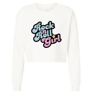 Rock N Roll Girl Cropped Pullover Crew