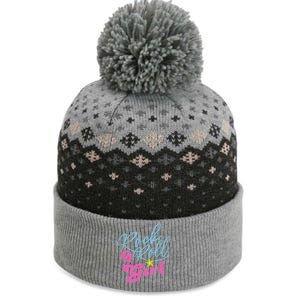 Rock N Roll Girl Purple Darla The Baniff Cuffed Pom Beanie