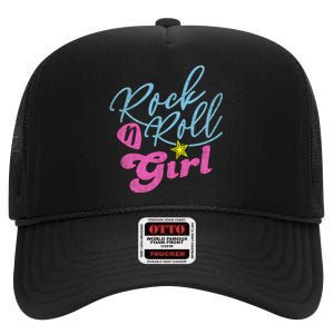 Rock N Roll Girl Purple Darla High Crown Mesh Back Trucker Hat