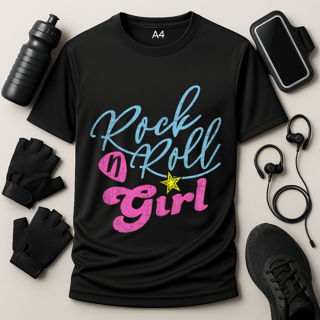 Rock N Roll Girl Purple Darla Cooling Performance Crew T-Shirt