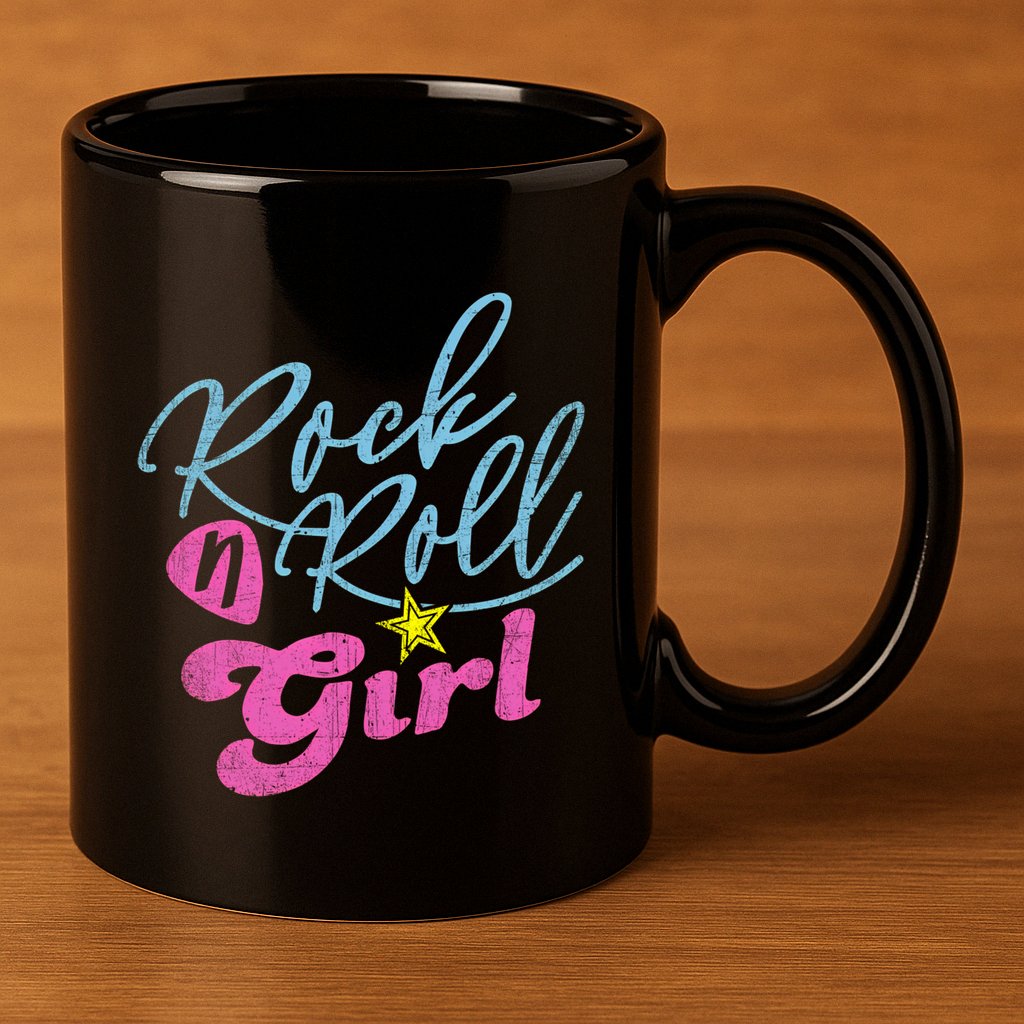 Rock N Roll Girl Purple Darla 11oz C Handle Ceramic Mug