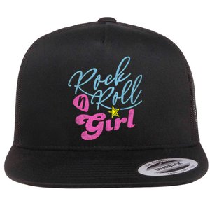 Rock N Roll Girl Purple Darla Flat Bill Trucker Hat