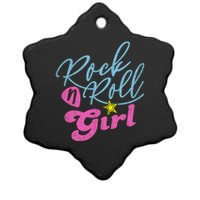 Rock N Roll Girl Purple Darla Ceramic Star Ornament