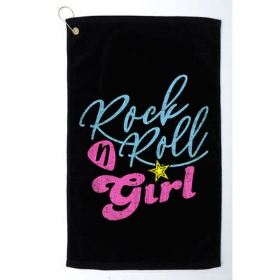 Rock N Roll Girl Purple Darla Golf Towel