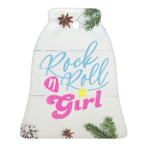 Rock N Roll Girl Purple Darla Ceramic Bell Ornament