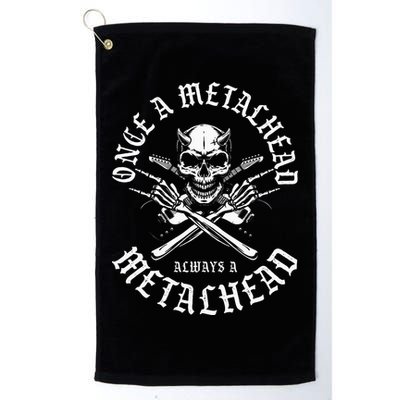 Rock N Roll Once A Metalhead Always A Metal Head Band Hard Golf Towel