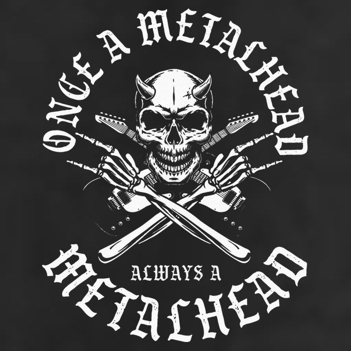Rock N Roll Once A Metalhead Always A Metal Head Band Hard Golf Towel