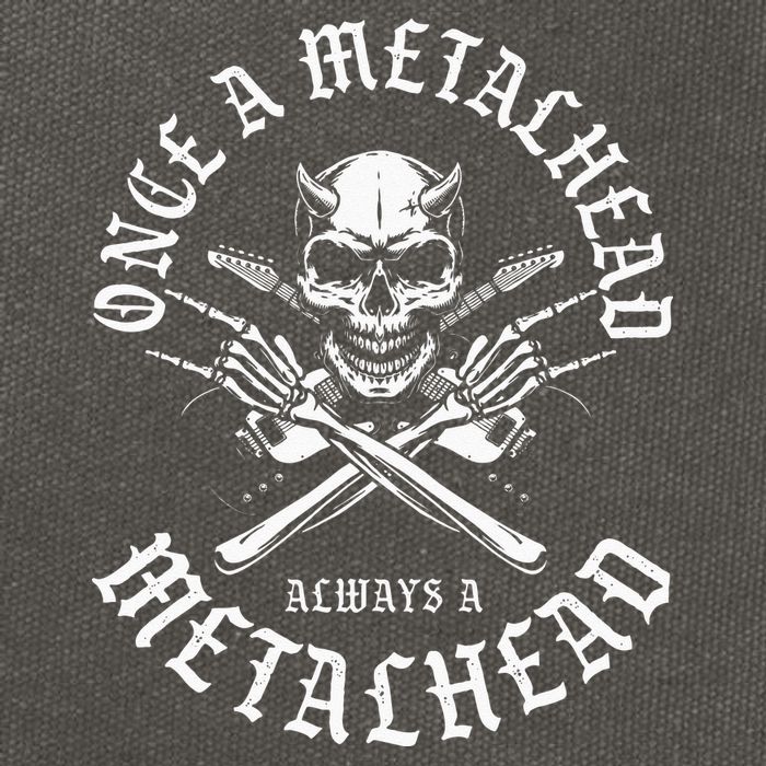 Rock N Roll Once A Metalhead Always A Metal Head Band Hard Cotton Canvas Backpack