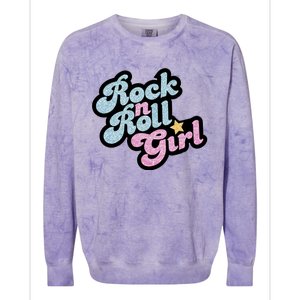 Rock N Roll Girl Colorblast Crewneck Sweatshirt