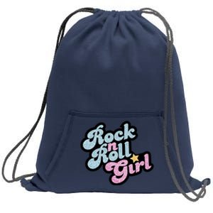 Rock N Roll Girl Sweatshirt Cinch Pack Bag