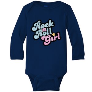 Rock N Roll Girl Baby Long Sleeve Bodysuit