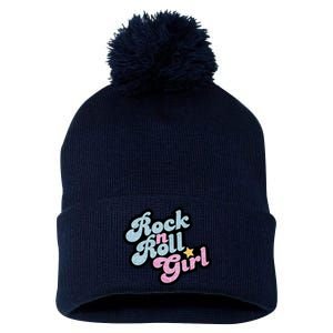 Rock N Roll Girl Pom Pom 12in Knit Beanie