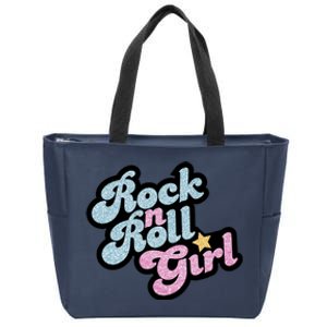 Rock N Roll Girl Zip Tote Bag