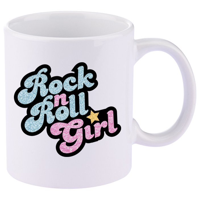 Rock N Roll Girl 11oz C Handle Ceramic Mug