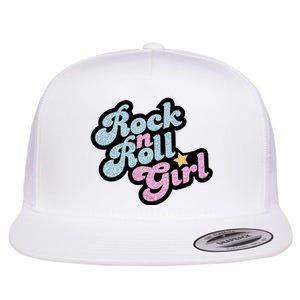 Rock N Roll Girl Flat Bill Trucker Hat