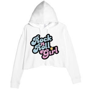 Rock N Roll Girl Crop Fleece Hoodie