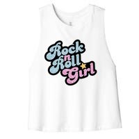 Rock N Roll Girl Women's Racerback Cropped Tank