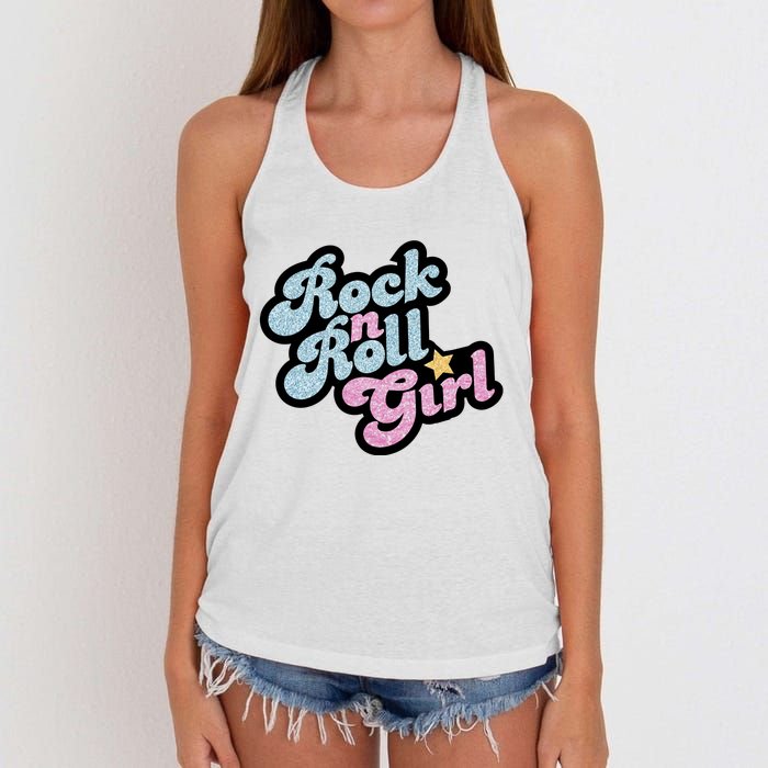 Rock N Roll Girl Women's Knotted Racerback Tank