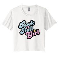 Rock N Roll Girl Women's Crop Top Tee