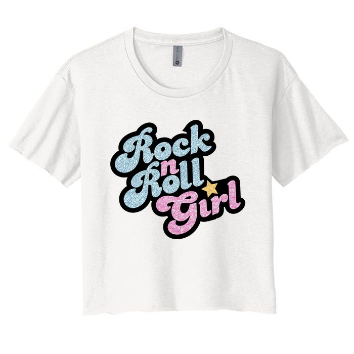 Rock N Roll Girl Women's Crop Top Tee