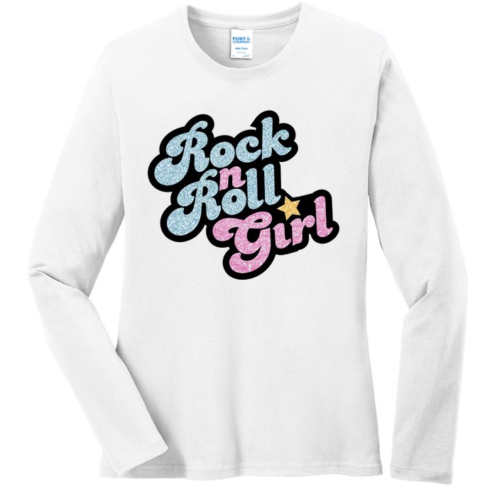 Rock N Roll Girl Ladies Long Sleeve Shirt