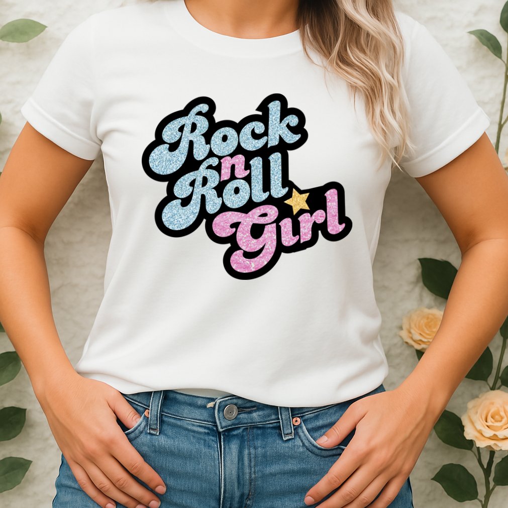 Rock N Roll Girl Womens T-Shirt
