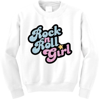Rock N Roll Girl Kids Sweatshirt