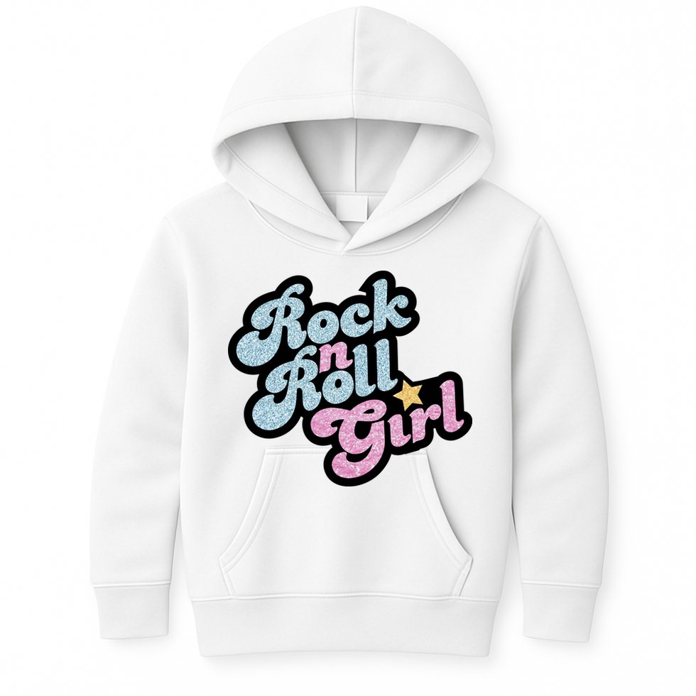Rock N Roll Girl Kids Hoodie