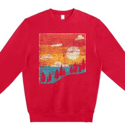 Retro Nature Premium Crewneck Sweatshirt